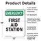 Signmission First Aid Station, 12 in W x Rectangle, Plastic OS-2PACK-EM-P-1218-V-10496 - alternate 3